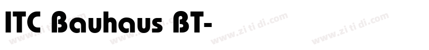 ITC Bauhaus BT字体转换